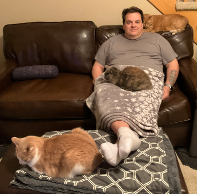 Me and three cats